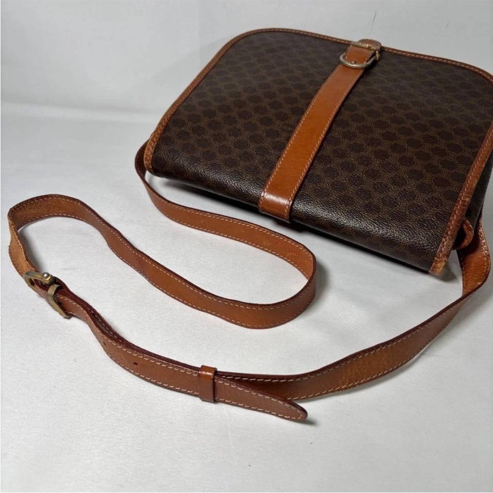 Celine Dark Brown and Tan Shoulder Bag - Picture 2 of 16